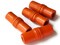 4 40mm Orange Vintage Wood Tube Beads Wooden Macrame Large Hole Beads